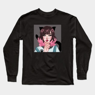 Spooky Neko Long Sleeve T-Shirt